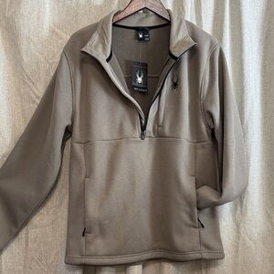 Spyder Men's Brown Zip-Up Sweater